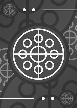 Steel Gray Geometric Glyph