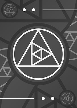 Steel Gray Geometric Glyph