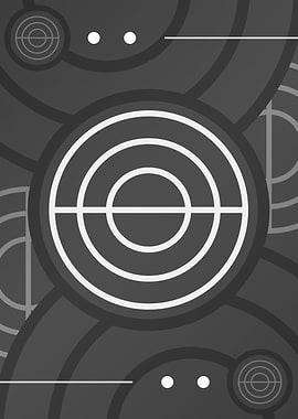 Steel Gray Geometric Glyph