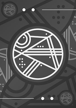 Steel Gray Geometric Glyph