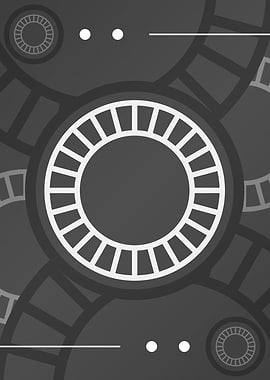 Steel Gray Geometric Glyph