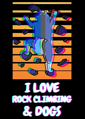 Rock Climbing Dog
