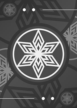 Steel Gray Geometric Glyph