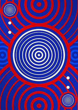 Red White and Blue Glyph