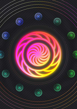 Neon Geometric Glyph Rune