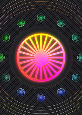 Neon Geometric Glyph Rune