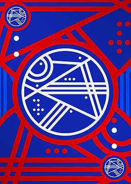 Red White and Blue Glyph