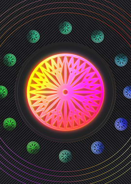 Neon Geometric Glyph Rune