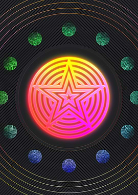 Neon Geometric Glyph Rune