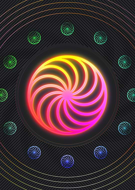 Neon Geometric Glyph Rune