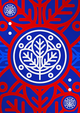 Red White and Blue Glyph