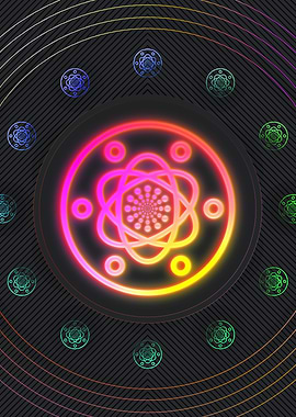 Neon Geometric Glyph Rune