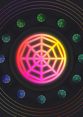 Neon Geometric Glyph Runes