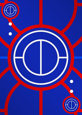 Red White and Blue Glyph