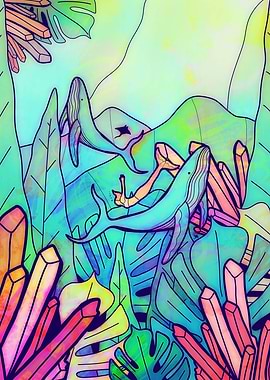 The whales and the mermaid