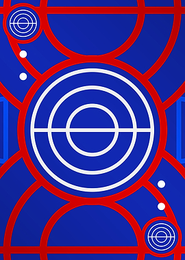 Red White and Blue Glyph