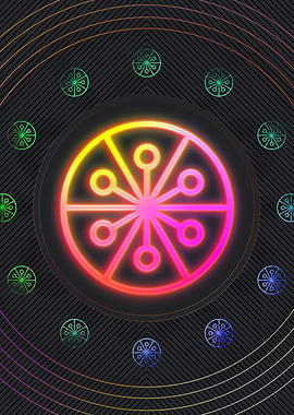 Neon Geometric Glyph Rune