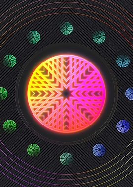 Neon Geometric Glyph Rune