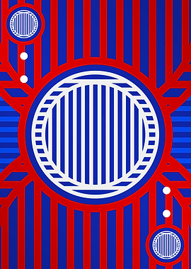 Red White and Blue Glyph