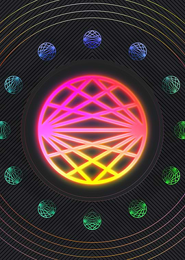 Neon Geometric Glyph Rune