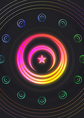 Neon Geometric Glyph Rune