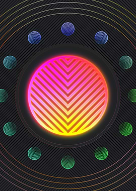 Neon Geometric Glyph Rune