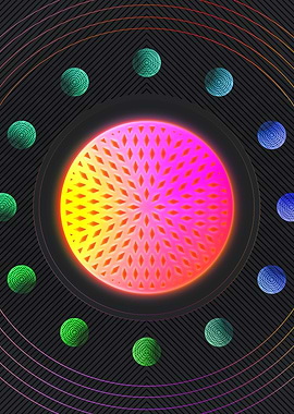 Neon Geometric Glyph Rune