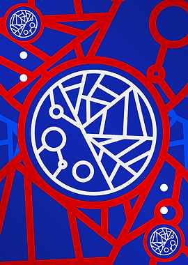 Red White and Blue Glyph