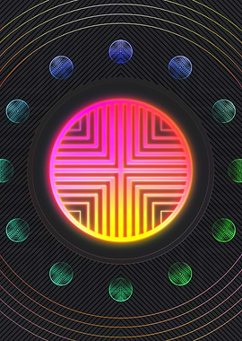 Neon Geometric Glyph Rune