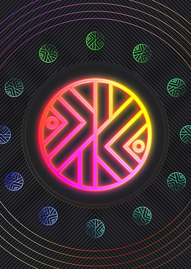 Neon Geometric Glyph Rune