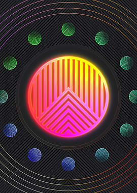 Neon Geometric Glyph Rune