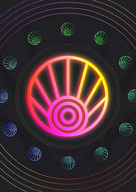 Neon Geometric Glyph Rune