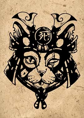 Vintage Mask Ninja Cat