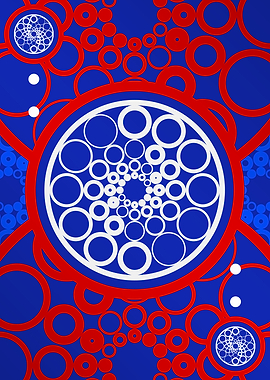 Red White and Blue Glyph