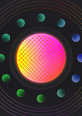 Neon Geometric Glyph Rune