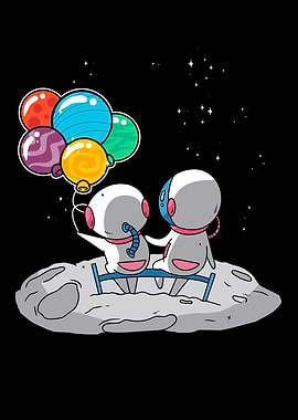 Astronaut Planet Balloon