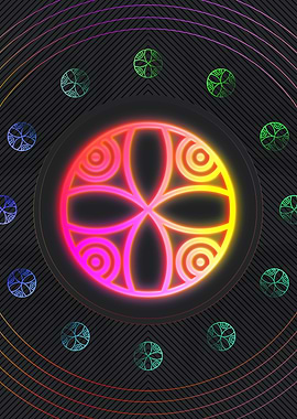 Neon Geometric GlyphsSign