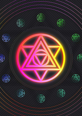 Neon Geometric Glyph Rune