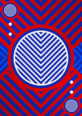 Red White and Blue Glyph