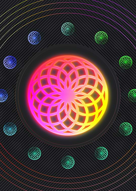 Neon Geometric Glyph Rune