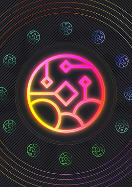 Neon Geometric Glyph Rune