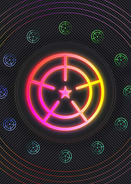 Neon Geometric Glyph Rune