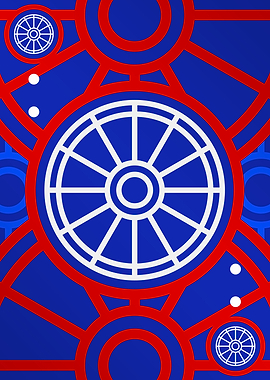 Red White and Blue Glyph