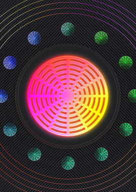 Neon Geometric Glyph Rune