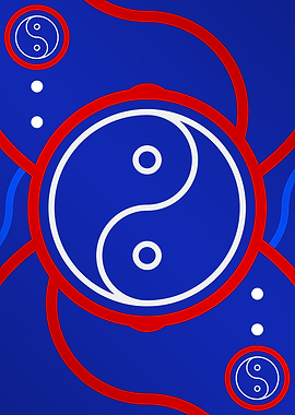 Red White and Blue Glyph
