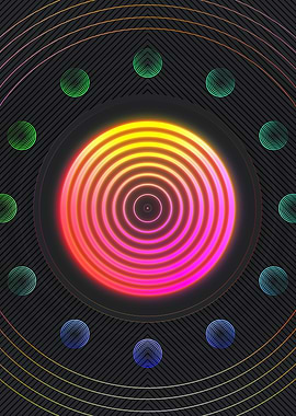 Neon Geometric Glyph Rune