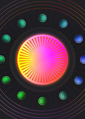 Neon Geometric Glyph Rune