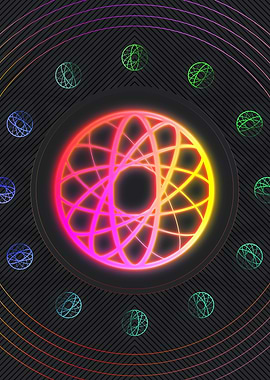 Neon Geometric Glyph Rune