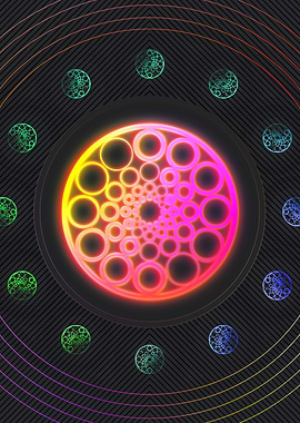 Neon Geometric Glyph Rune