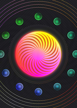 Neon Geometric Glyph Rune